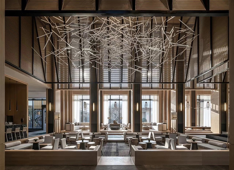 Resort hotel lobby lighting customization project (3)