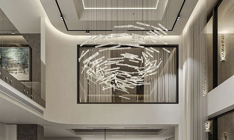 Modern light luxury villa decoration full house customized lamps sharing