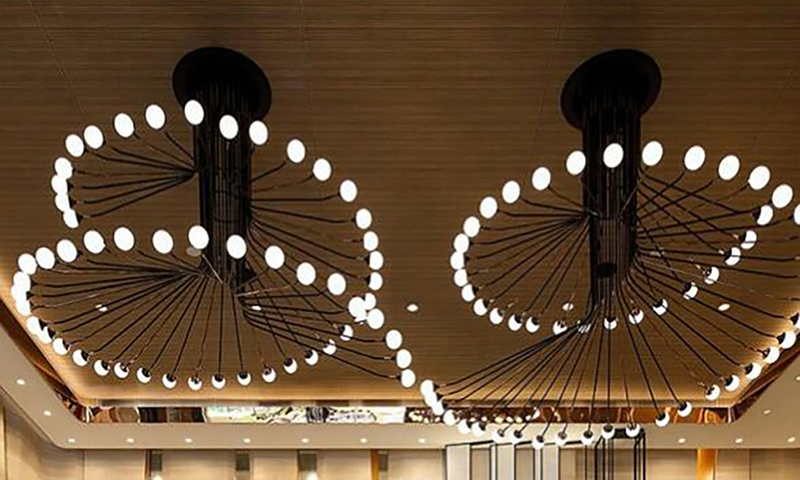 Hotel Lobby Modern Design Custom Lamp Case Sharing