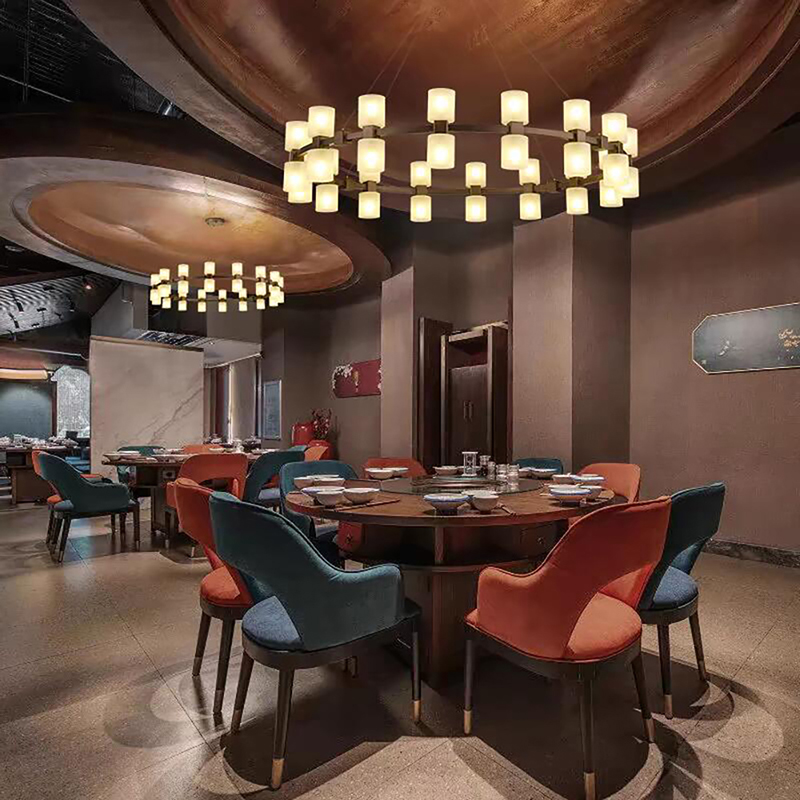 Customization of restaurant lights in hotel dining areas (2)